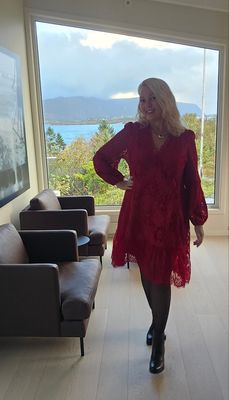 Hovedbilde  Thalia V-Neck Lace Dress ( short )  - red - ...