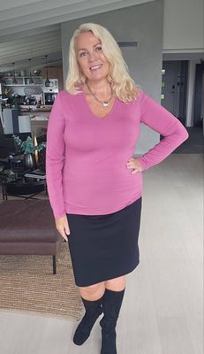 Hovedbilde Secret Long Sleeve – V-neck - camelia pink 