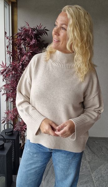 OUI - MINA JUMPER (89932) - Beige Melange-kun  46