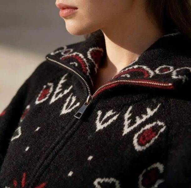 TINDRA CARDIGAN ( lu2530-2006 ) - black ( burgundy ) - levering ca. 16 okt