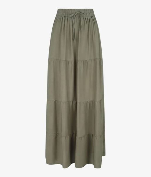 BELLE MAXI SKIRT (RF173) - Kaki/Green - ca 25. august levering