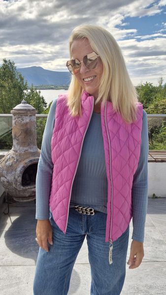 SPORTY KORT VATTERT VEST - rosa ( farge 43 ) - STR. 36,38,50