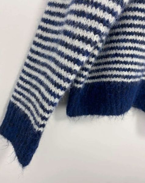 Elodie Striped Cardigan (1195-2099) - Navy- ca. 25 august levering