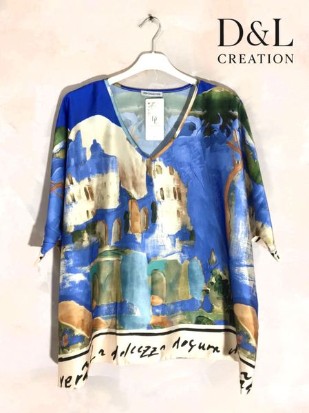 FIORA BLOUSE&nbsp;(sh26511 )- royal blue