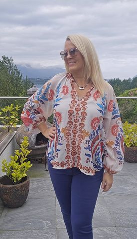 Hovedbilde PEACOCK BLOUSE BC (40971)- marsala red