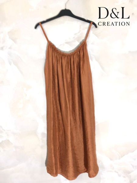 LIVIA STRAP DRESS (xdj2390) - brick red