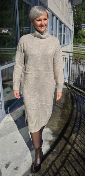 MIRA KNIT DRESS - Khaki - (6001-2012) 