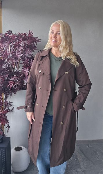 AUDREY TRENCH COAT (LANG) - brown - ca. 1 mai levering