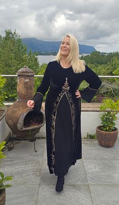 Hovedbilde ALVA VELVET DRESS - black - 1 oktober levering