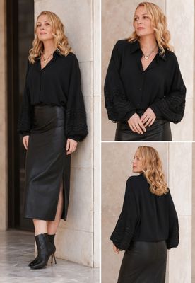 Hovedbilde Saga Blouse ( 8585-3205) - Black - ca.25 august ...