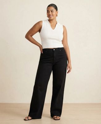 Hovedbilde OLIVIA WIDE LEG JEANS ( GT602) - black