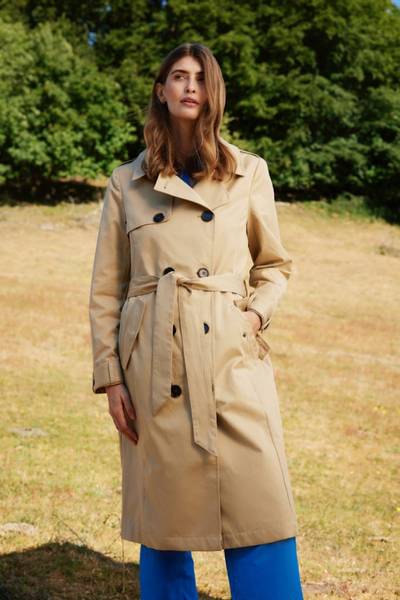 LANG TRENCHCOAT ( 1184 ) - Normann - beige - kun 34,