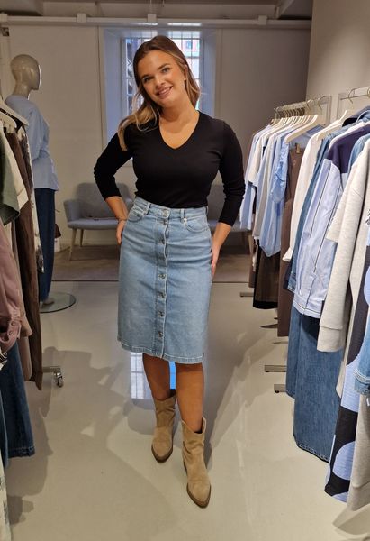 Sindra Skirt - In Wear - denim- kun 38