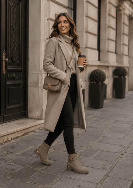 ZARA BUCKLE BOOTS (AM7572) - Beige/kakhi