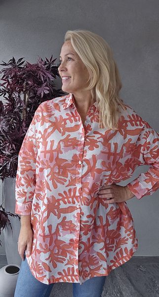MIRINA DRESS / SHIRT - 05SW454 – coral- kun s og m